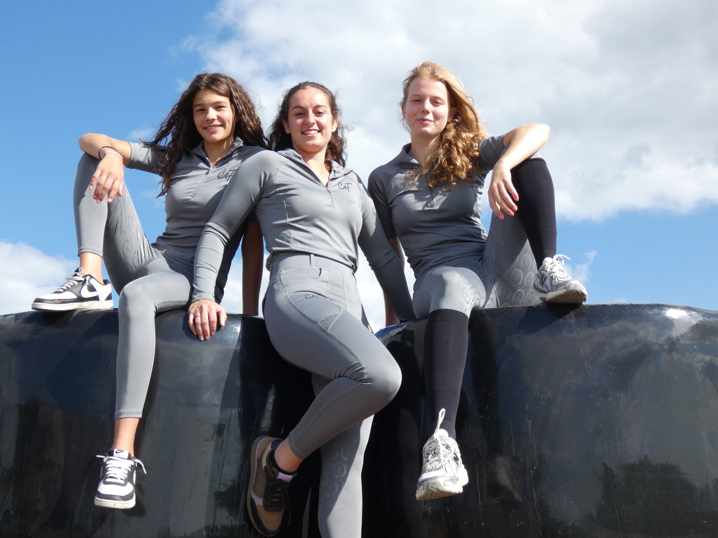 Vivaldi Longsleeve Grijs — Rijshirt met lange mouw
