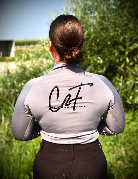 Vivaldi Longsleeve Grijs — Rijshirt met lange mouw